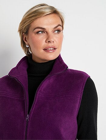 Blouson zippé sans manches polaire