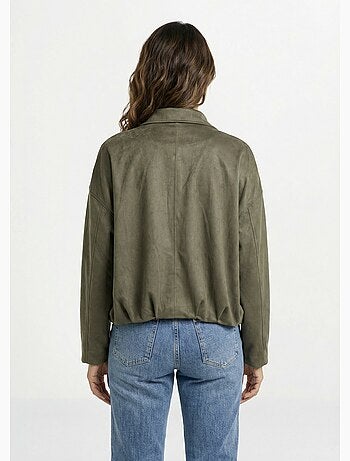 Blouson zippé suédine taille resserrée - AFIBEL