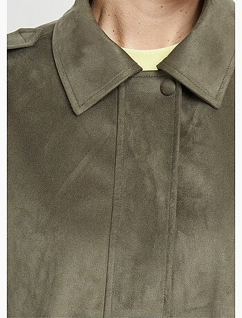 Blouson zippé suédine taille resserrée - AFIBEL