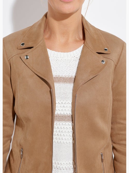 Blouson zippé tissu suédé velouté - Afibel - Kiabi