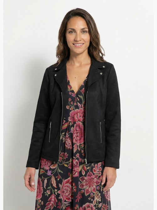 Blouson zippé tissu suédé velouté - Afibel - Kiabi