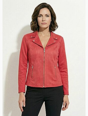 Blouson zippé tissu suédé velouté - Afibel