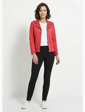 Blouson zippé tissu suédé velouté - Afibel