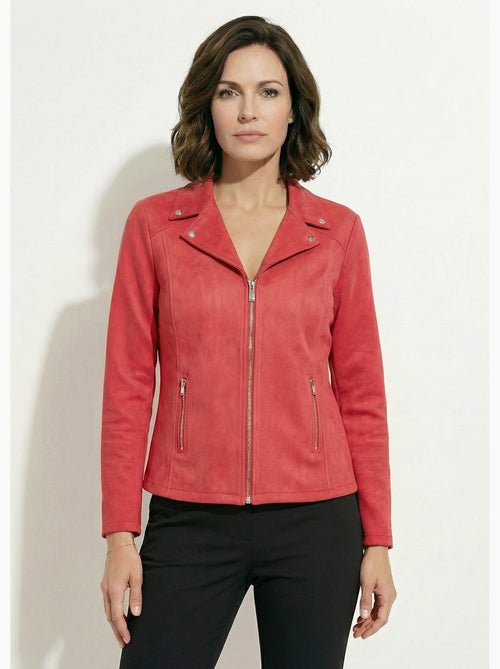 Blouson zippé tissu suédé velouté - Afibel - Kiabi