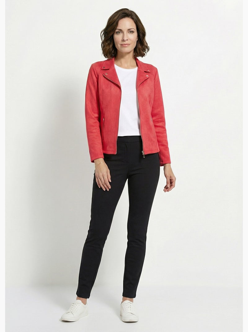 Blouson zippé tissu suédé velouté - Afibel Tomette - Kiabi