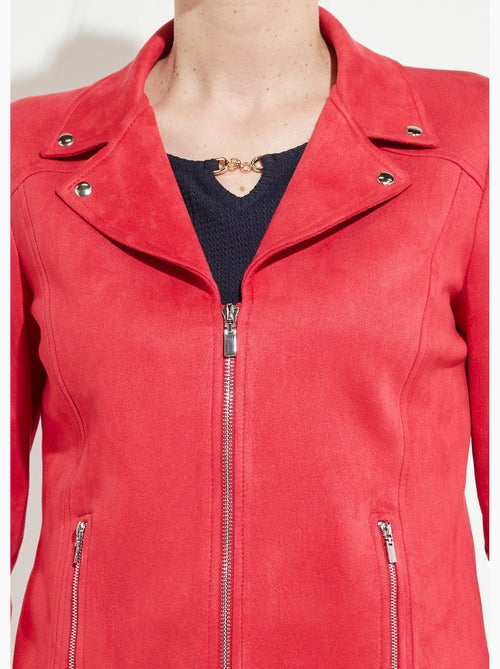 Blouson zippé tissu suédé velouté - Afibel - Kiabi