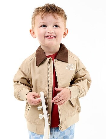 Blouson zippée avec col contrastant