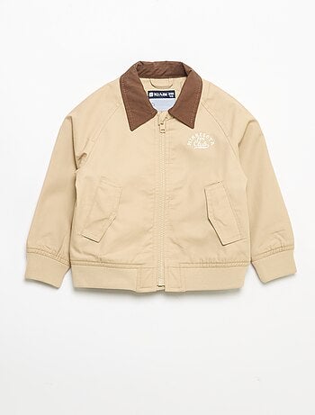 Blouson zippée avec col contrastant
