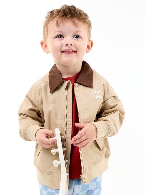 Blouson zippée avec col contrastant - Kiabi