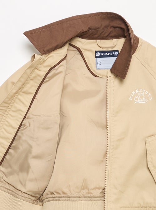 Blouson zippée avec col contrastant - Kiabi