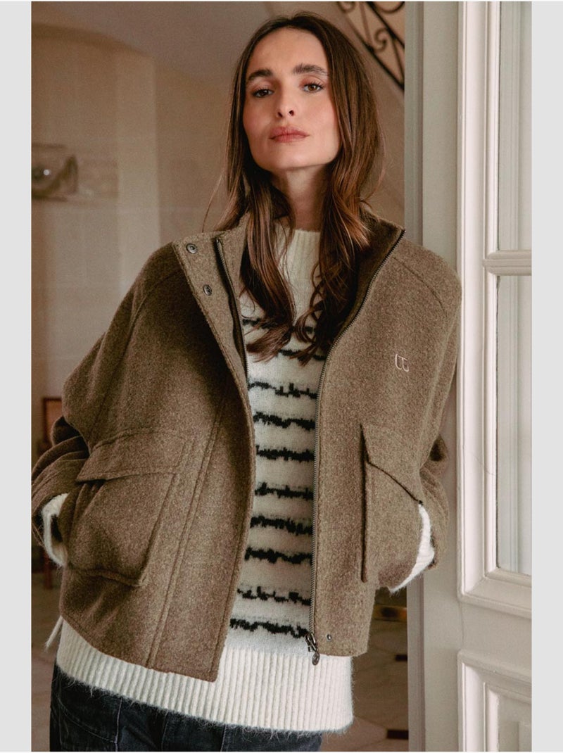 Blouson ZOE 'Le Temps Des Cerises' Kaki Femme Kiabi