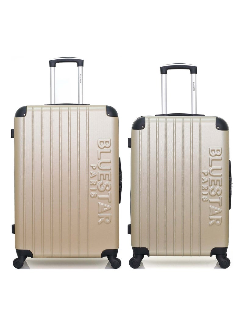 BLUESTAR - Lot de 2 - Valise grand format et valise weekend BUCAREST Beige - Kiabi