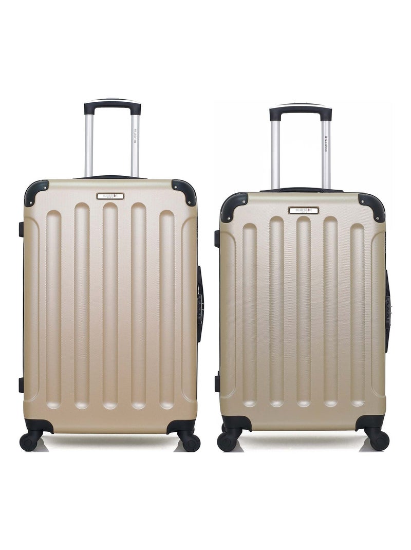 BLUESTAR - Lot de 2 - Valise grand format et valise weekend MADRID Beige - Kiabi