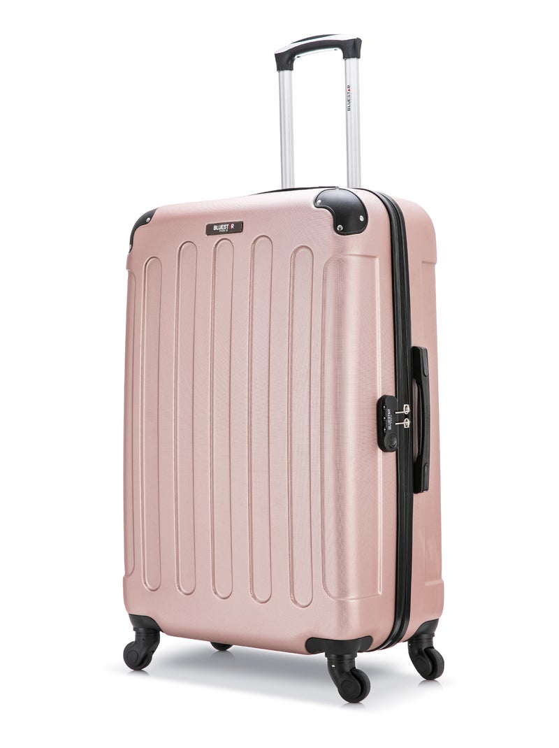 BLUESTAR - Lot de 2 - Valise grand format et valise weekend MADRID Rose Métal - Kiabi