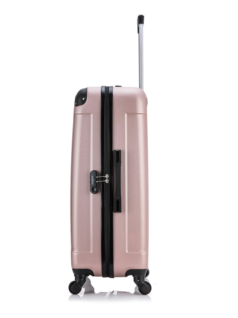 BLUESTAR - Lot de 2 - Valise grand format et valise weekend MADRID Rose Métal - Kiabi