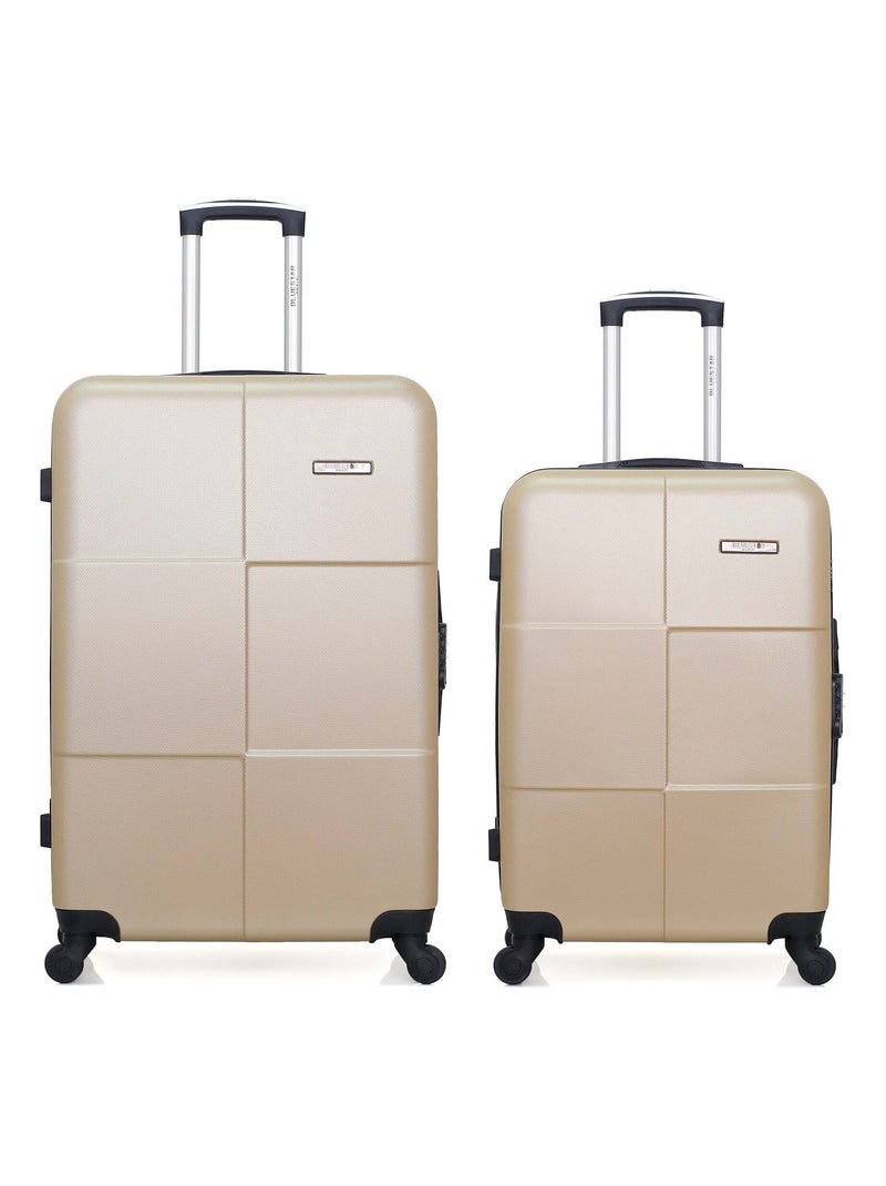 BLUESTAR - Lot de 2 - Valise grand format et valise weekend MIAMI Beige - Kiabi