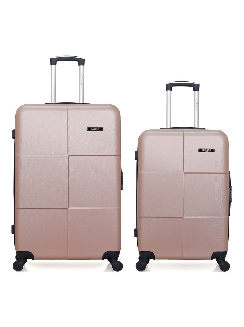 BLUESTAR - Lot de 2 - Valise grand format et valise weekend MIAMI Rose clair - Kiabi