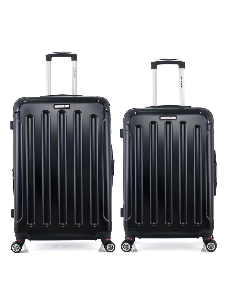 BLUESTAR - Lot de 2 - Valise grand format et valise weekend TUNIS Noir - Kiabi