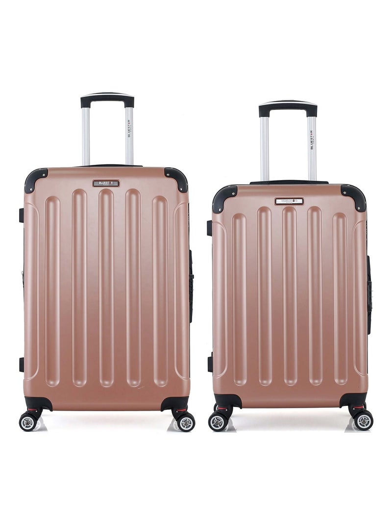 BLUESTAR - Lot de 2 - Valise grand format et valise weekend TUNIS Rose clair - Kiabi