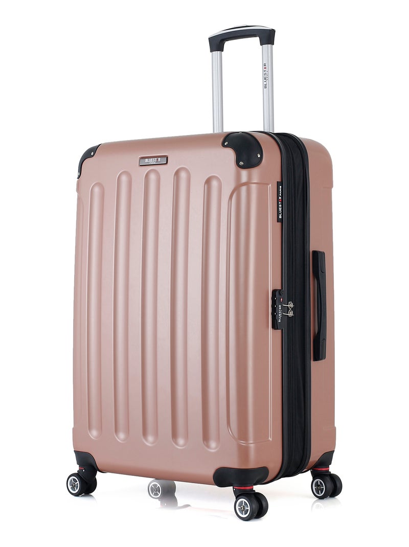 BLUESTAR - Lot de 2 - Valise grand format et valise weekend TUNIS Rose Métal - Kiabi