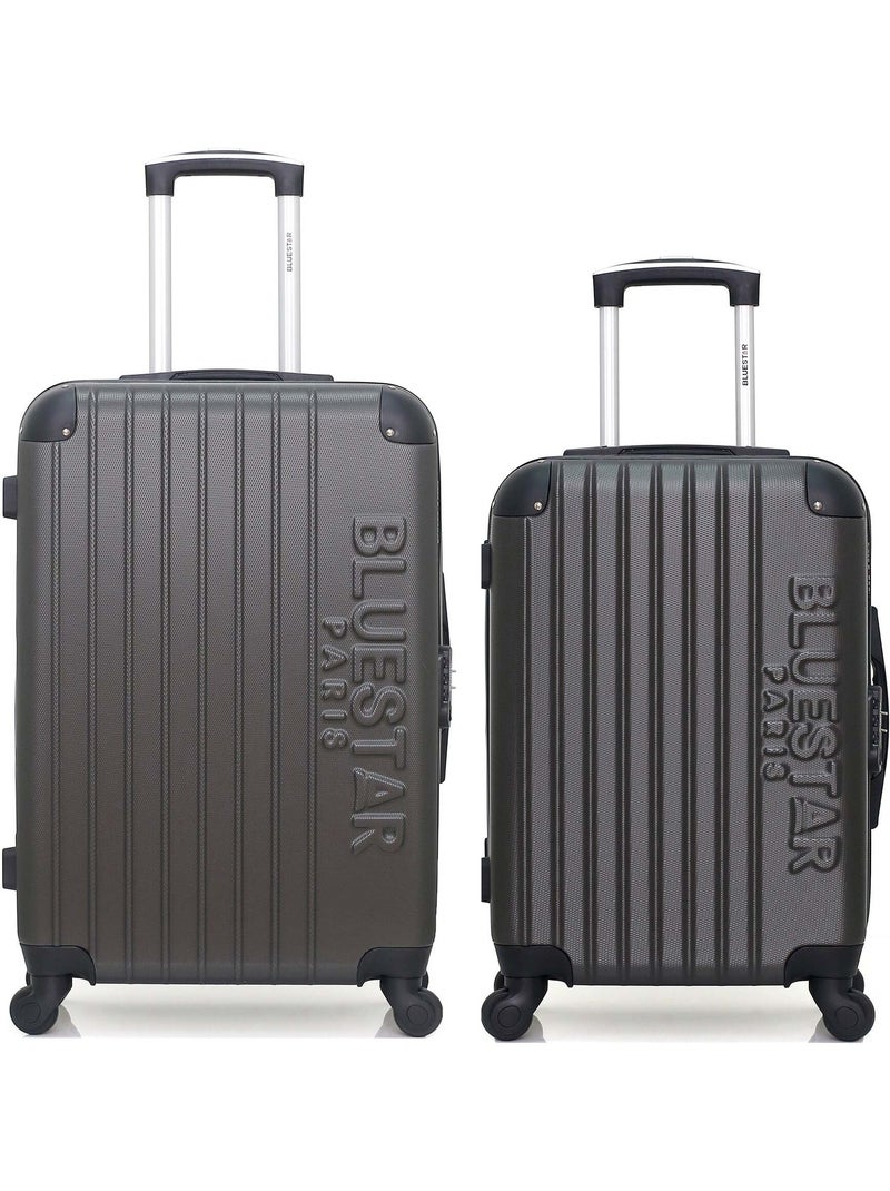 BLUESTAR - Lot de 2 - Valise weekend et valise cabine BUCAREST Gris foncé - Kiabi