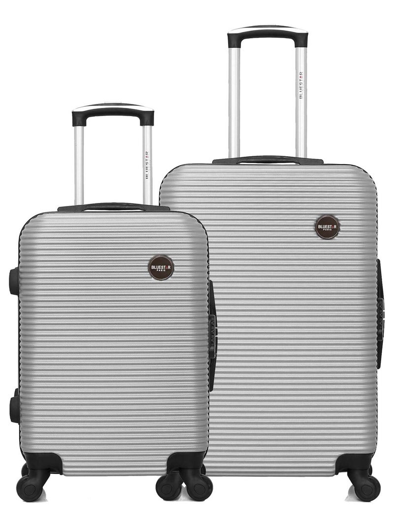 BLUESTAR - Lot de 2 - Valise weekend et valise cabine LONDON Gris - Kiabi