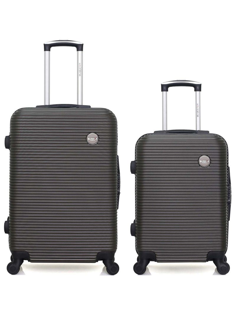 BLUESTAR - Lot de 2 - Valise weekend et valise cabine LONDON Gris foncé - Kiabi