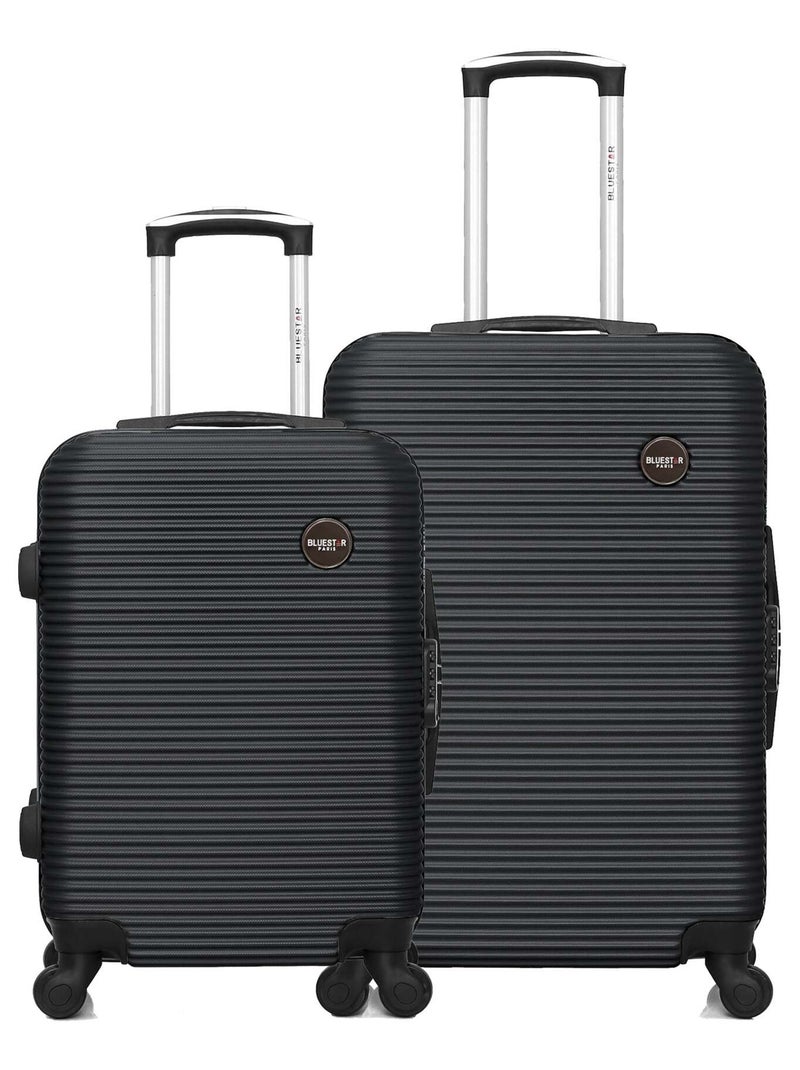 BLUESTAR - Lot de 2 - Valise weekend et valise cabine LONDON Noir - Kiabi