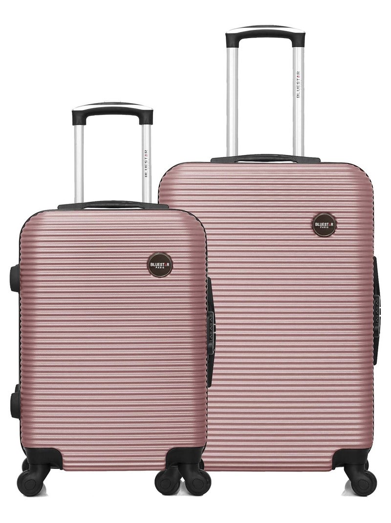 BLUESTAR - Lot de 2 - Valise weekend et valise cabine LONDON Rose clair - Kiabi