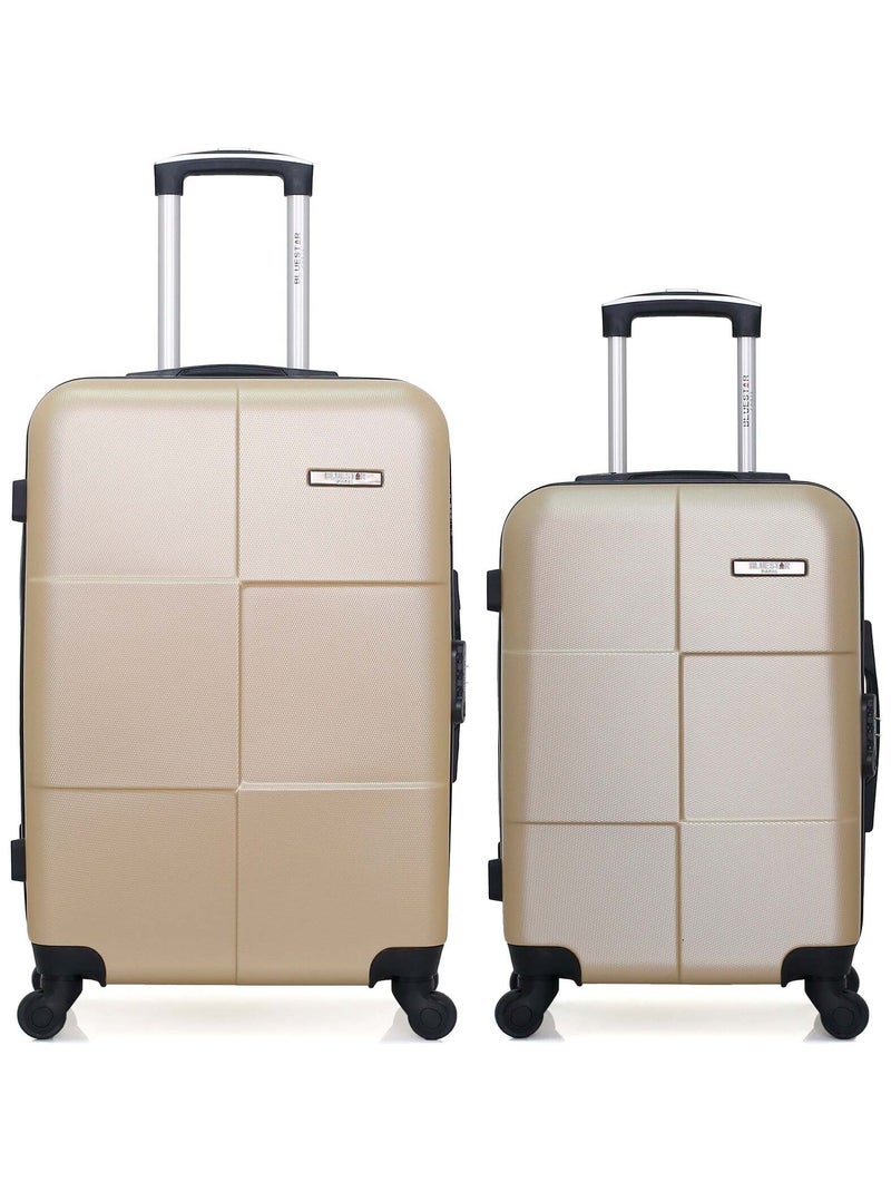 BLUESTAR - Lot de 2 - Valise weekend et valise cabine MIAMI Beige - Kiabi