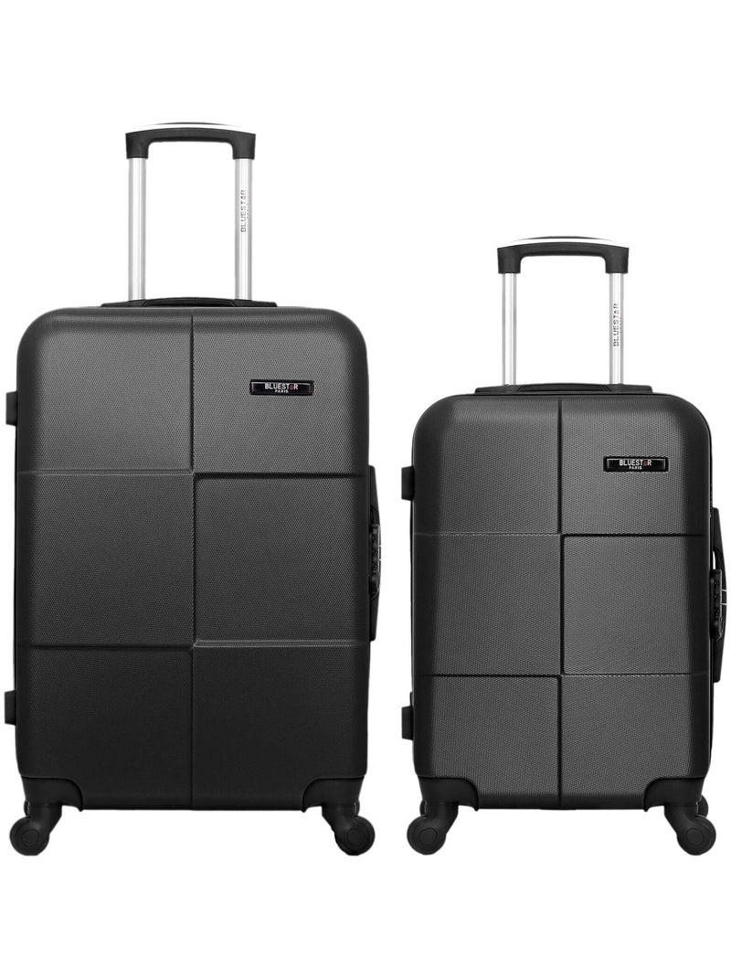 BLUESTAR - Lot de 2 - Valise weekend et valise cabine MIAMI Noir - Kiabi