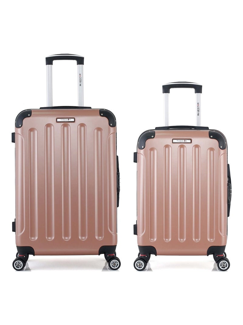 BLUESTAR - Lot de 2 - Valise weekend et valise cabine TUNIS Rose clair - Kiabi