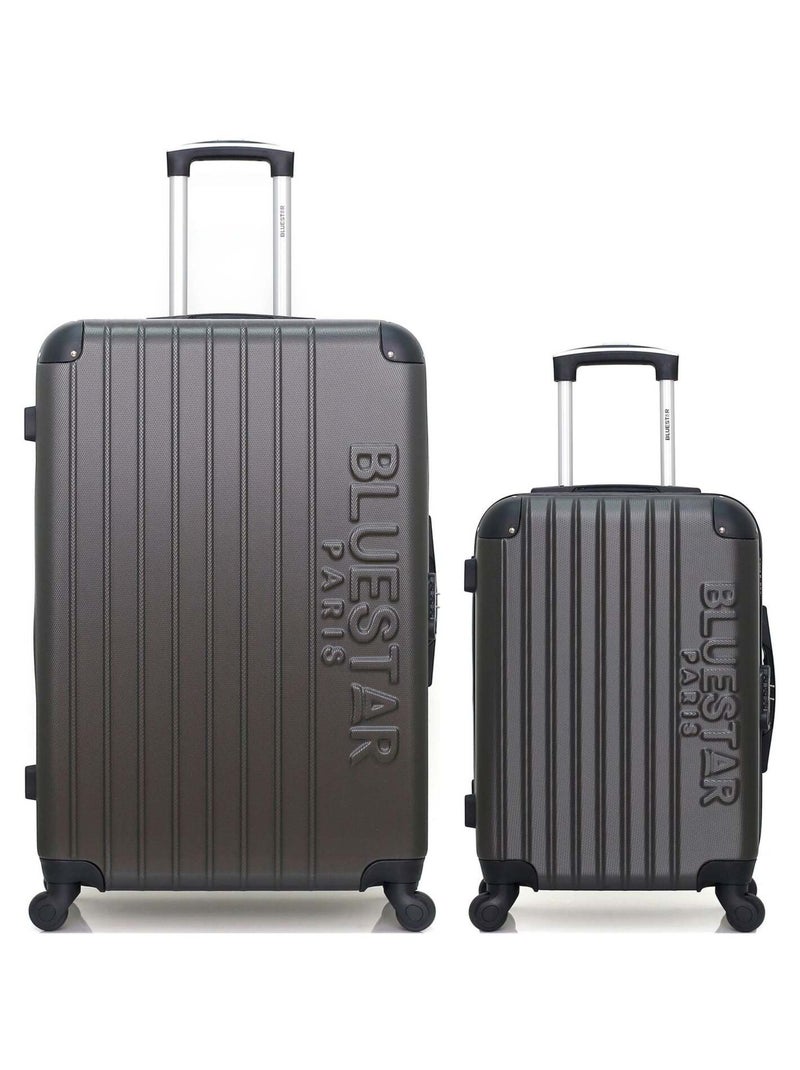 BLUESTAR - LOT DE 2 - Valises grand format et cabine BUCAREST Gris foncé - Kiabi