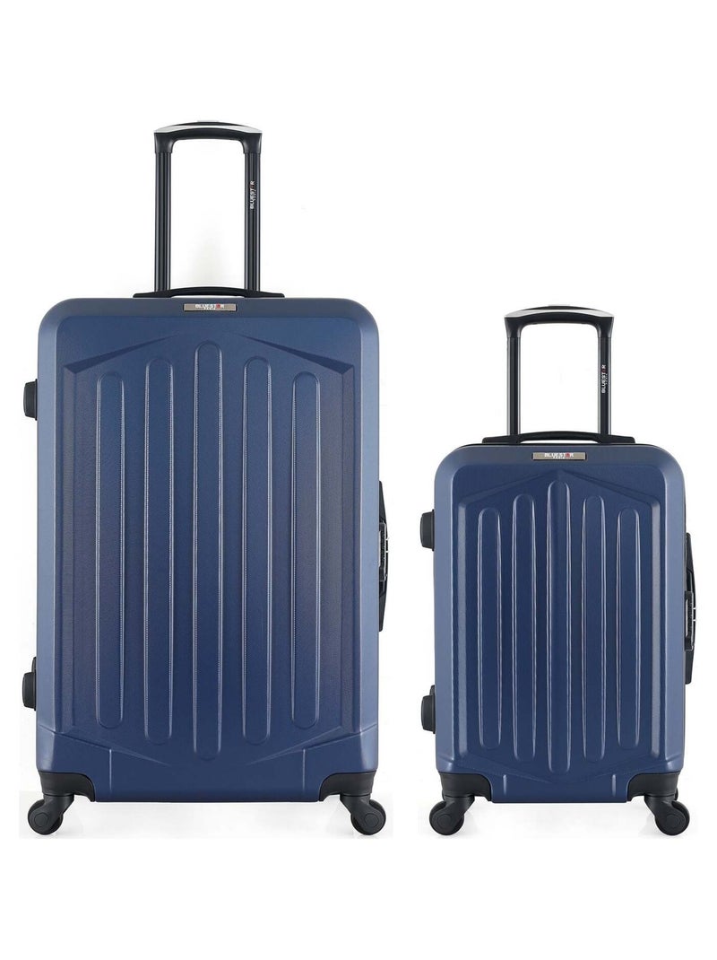 BLUESTAR - LOT DE 2 - Valises grand format et cabine HAGEN Bleu marine - Kiabi