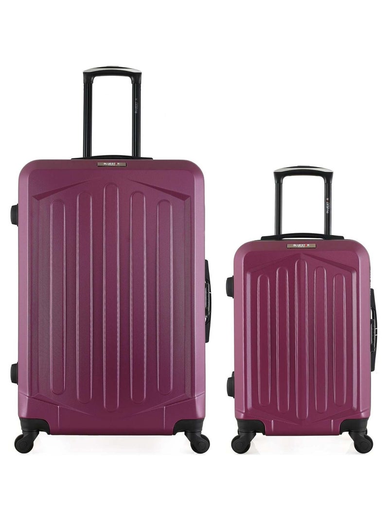 BLUESTAR - LOT DE 2 - Valises grand format et cabine HAGEN Violet prune - Kiabi