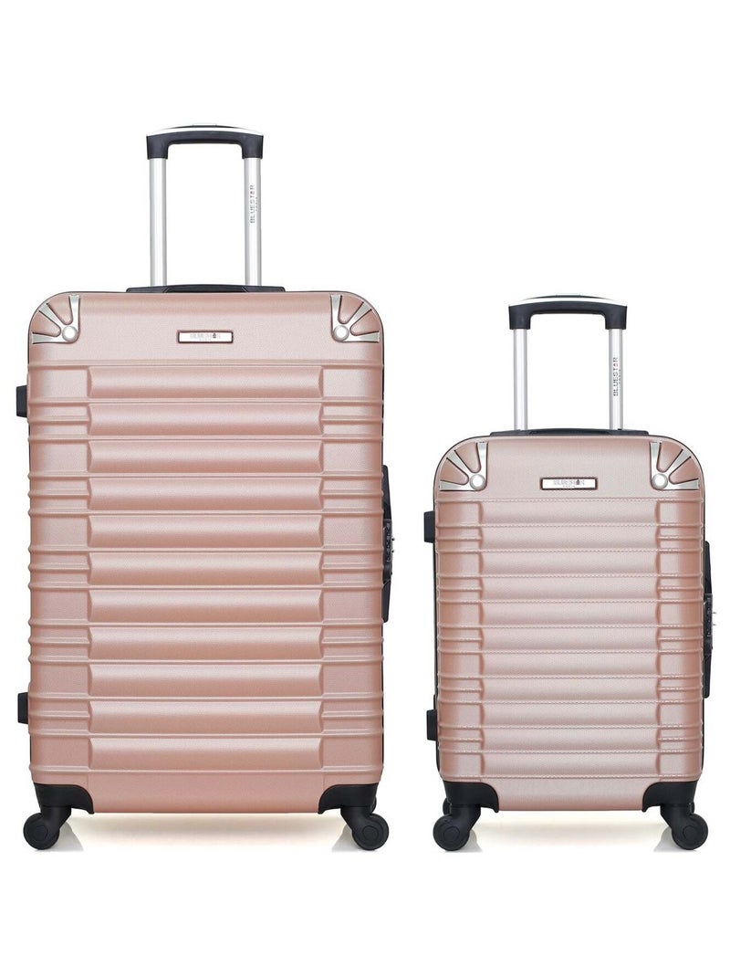 BLUESTAR - LOT DE 2 - Valises grand format et cabine LIMA Rose clair - Kiabi