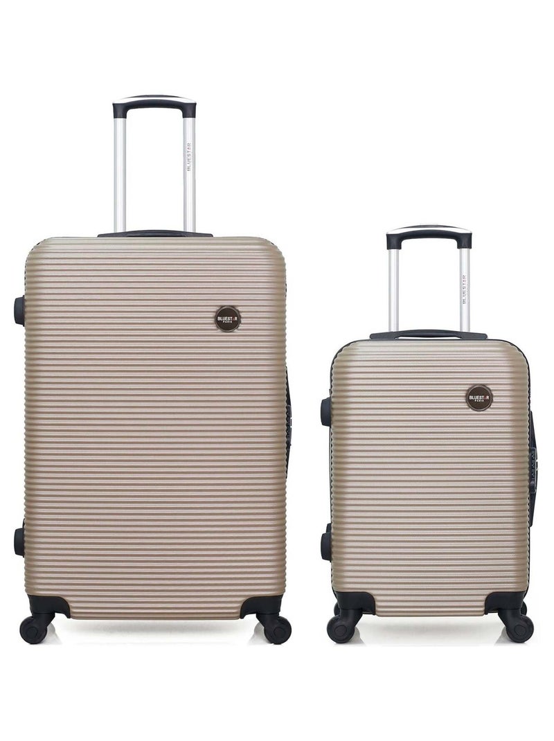 BLUESTAR - LOT DE 2 - Valises grand format et cabine LONDON Beige - Kiabi