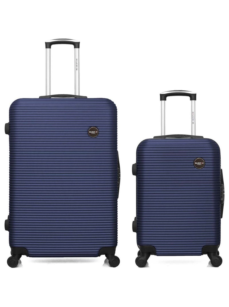 BLUESTAR - LOT DE 2 - Valises grand format et cabine LONDON Bleu marine - Kiabi