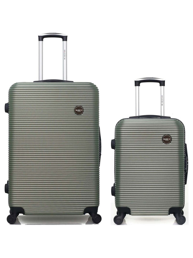 BLUESTAR - LOT DE 2 - Valises grand format et cabine LONDON Vert kaki - Kiabi