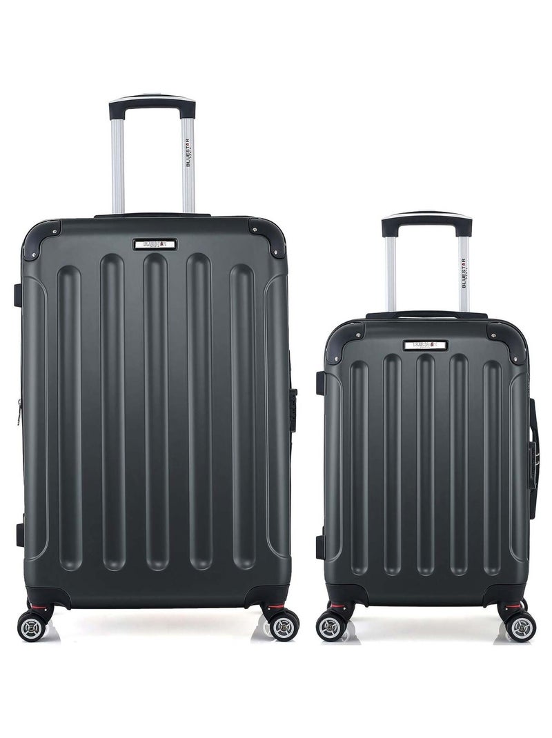BLUESTAR - LOT DE 2 - Valises grand format et cabine TUNIS Gris foncé - Kiabi