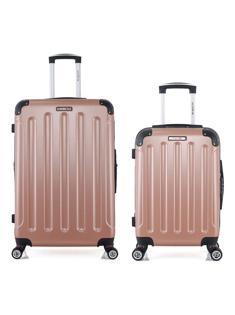 BLUESTAR - LOT DE 2 - Valises grand format et cabine TUNIS Rose clair - Kiabi