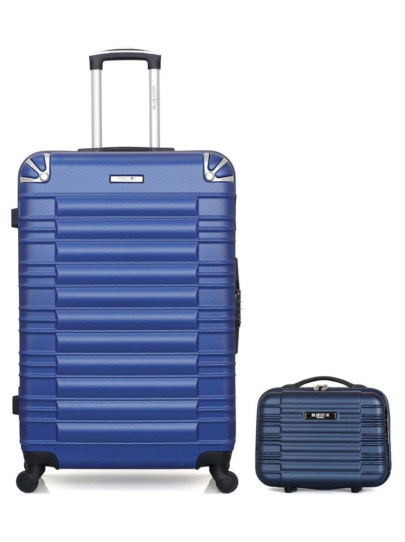 BLUESTAR - LOT DE 2 - Valises grand format et vanity LIMA Bleu marine - Kiabi