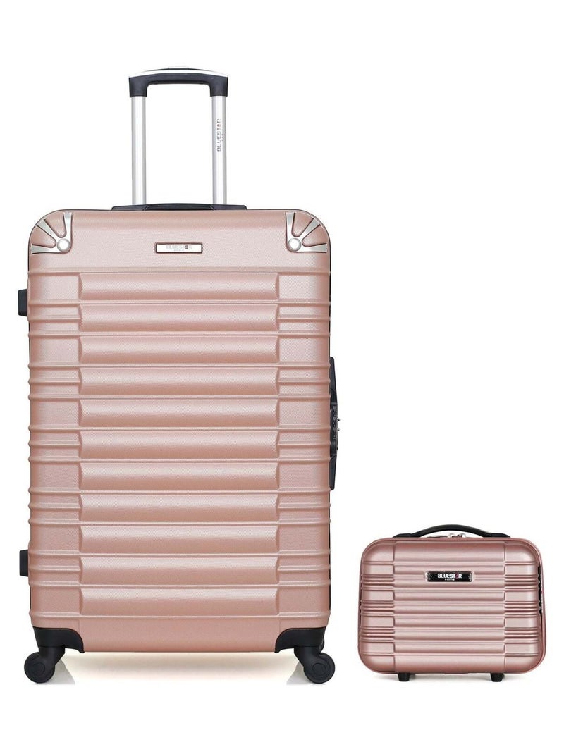 BLUESTAR - LOT DE 2 - Valises grand format et vanity LIMA Rose clair - Kiabi