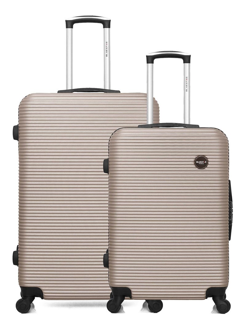 BLUESTAR - LOT DE 2 - Valises grand format et weekend LONDON Beige - Kiabi