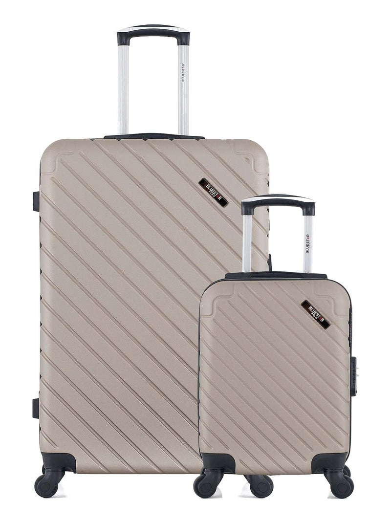 BLUESTAR - Lot de 2 Valise grand format et valise cabine XXS CITE - Beige - Kiabi