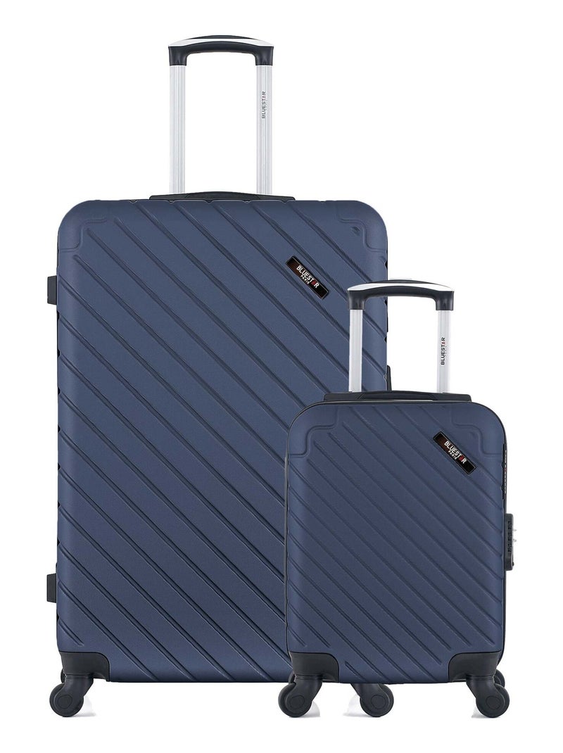 BLUESTAR - Lot de 2 Valise grand format et valise cabine XXS CITE - Bleu marine - Kiabi