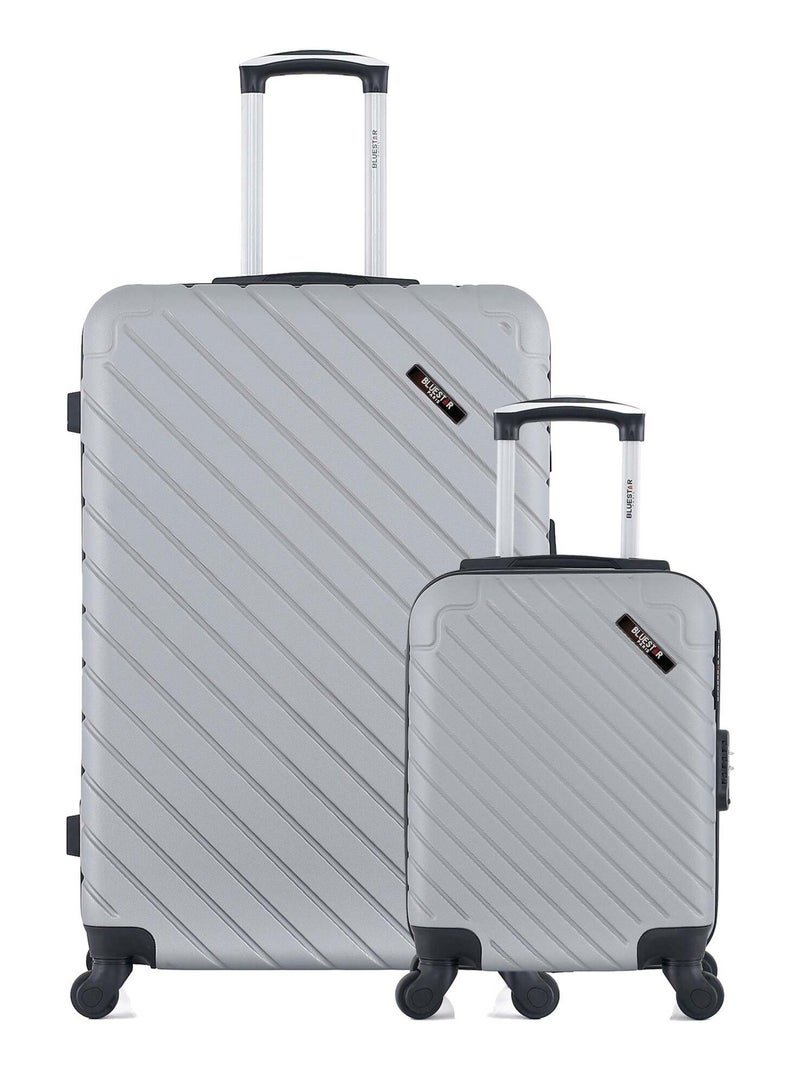 BLUESTAR - Lot de 2 Valise grand format et valise cabine XXS CITE - Gris - Kiabi