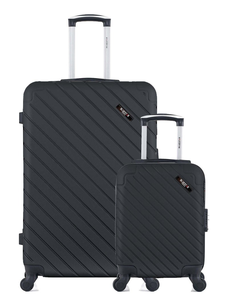 BLUESTAR - Lot de 2 Valise grand format et valise cabine XXS CITE - Noir - Kiabi