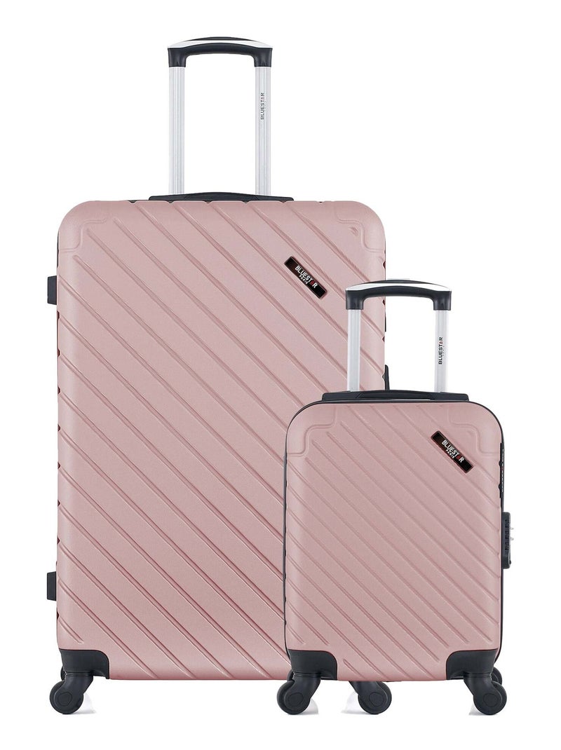 BLUESTAR - Lot de 2 Valise grand format et valise cabine XXS CITE - Rose clair - Kiabi