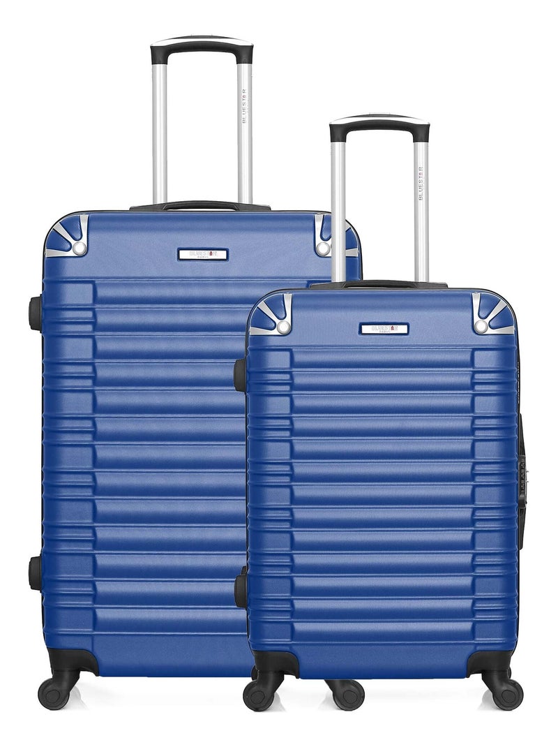 BLUESTAR - Lot de 2 Valise grand format et valise weekend LIMA - Bleu marine - Kiabi
